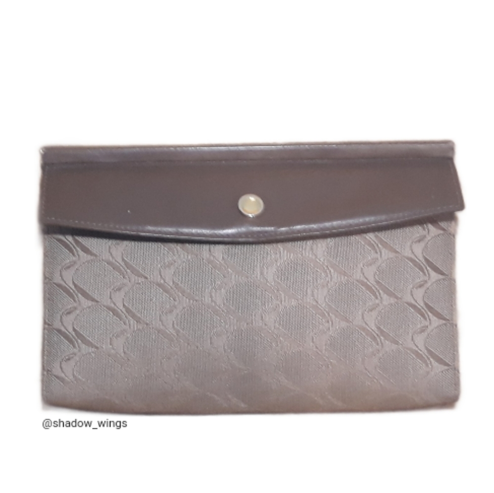 Vintage Movado Made in Italy Clutch / Rare Movado Small Tan Clutch Purse